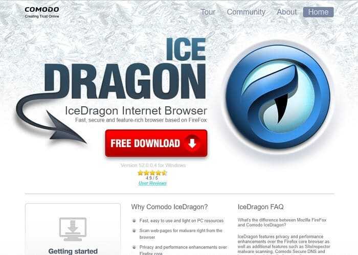 Comodo IceDragon Free Download 2023 for Windows and Mac