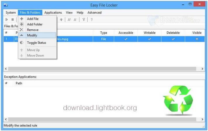 تحميل برنامج Easy File Locker تشفير وحماية الملفات مجانا