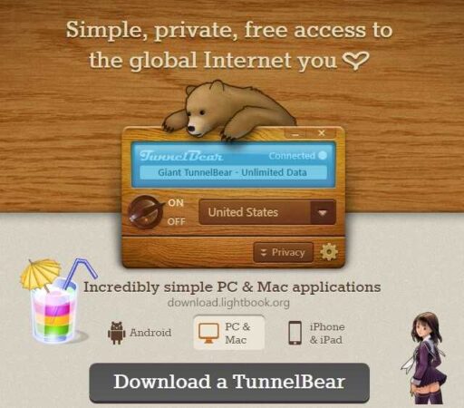 TunnelBear VPN Télécharger 2023 Pour Windows et Mac