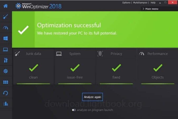 تحميل برنامج Ashampoo WinOptimizer إصلاح الكمبيوتر مجانا