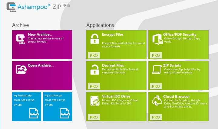 Ashampoo ZIP FREE Descargar Gratis 2024 para Windows
