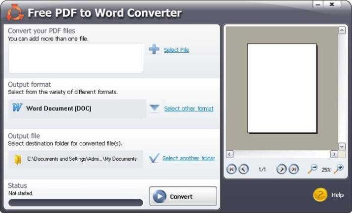 Free PDF To Word Converter Download for Windows 32/64 bit