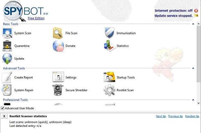Download SpyBot – Search and Destroy Anti-Spyware/Malware