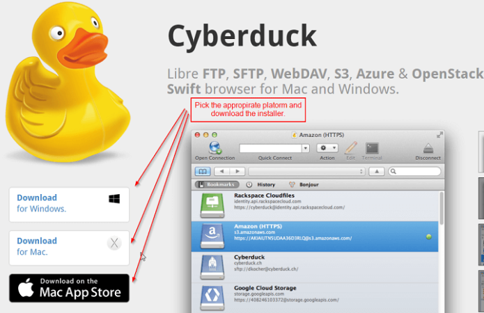 Cyberduck Free FTP Server Protocol Download 2023 for PC, Mac
