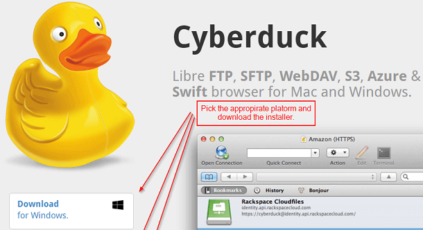 Cyberduck Free FTP Server Protocol Download 2023 for PC, Mac