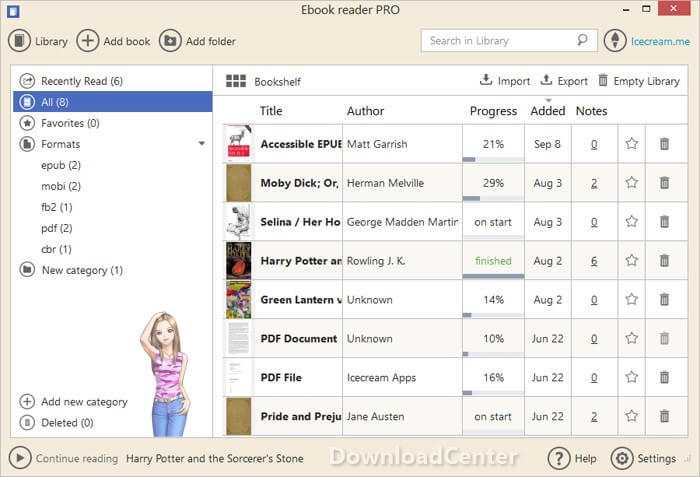 Icecream Ebook Reader Descargar para PC y Tablet Gratis