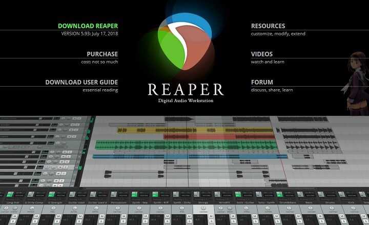 تحميل برنامج REAPER لتحرير الصوت لنظام ويندوز، ماك ولينكس