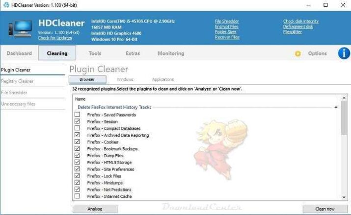 HDCleaner Free Download Maintain Clean and Speed Up Your PC
