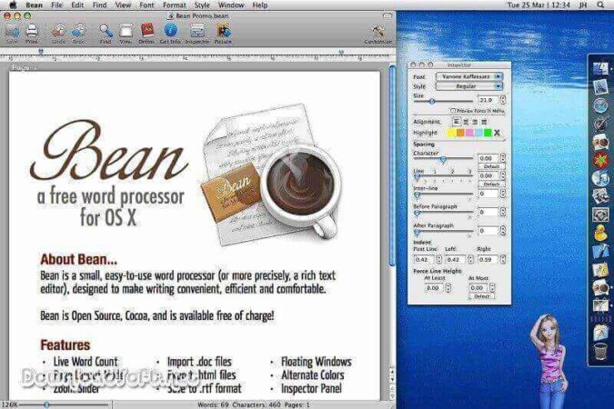 تحميل Bean برنامج محرر ومعالج النصوص لنظام Mac مجانا