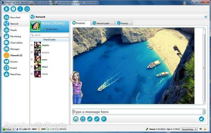 RetroShare برنامج يوفر اتصالات آمنة مع الأصدقاء والعائلة