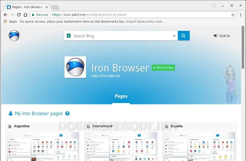 SRWare Iron Browser Descargar Gratis para PC y Móvil