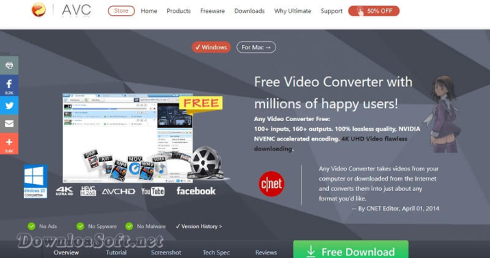 Any Video Converter Free Télécharger pour Windows et Mac