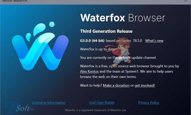 Waterfox Browser Descargar Gratis 2023 para Windows y Mac