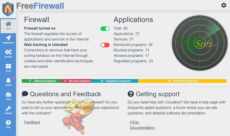 Free Firewall جدار الحماية الكامل 2024 لـ ويندوز، ماك ولينكس