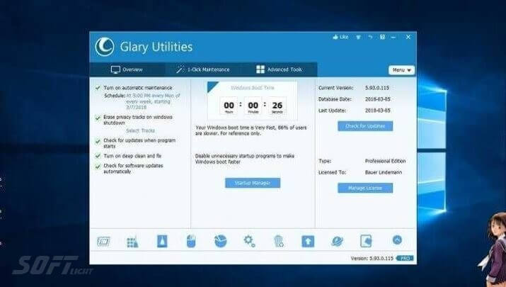 Glary Utilities Pro برنامج لتسريع الكمبيوتر 2023 مجانا