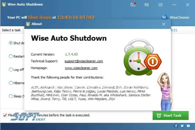 Wise Auto Shutdown تحميل أداة تحديد الوقت لإيقاف التشغيل