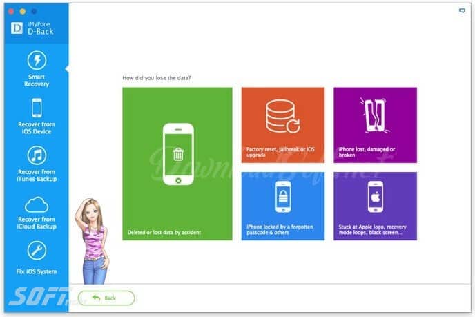 iMyFone D-Back iPhone Data Recovery لاستعادة بياناتك مجانا