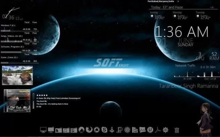 Rainmeter Display Customizable Skins on Desktop 2023 Free