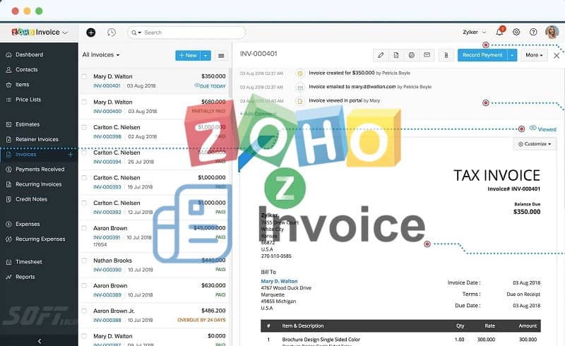 Télécharger Zoho Invoice Gratuit 2024 Facturation Cloud
